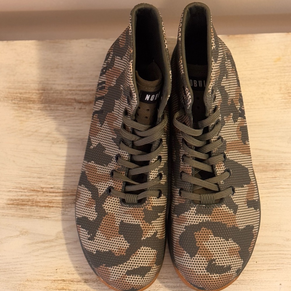 NOBULL Men's Green and Brown Camo Sneakers